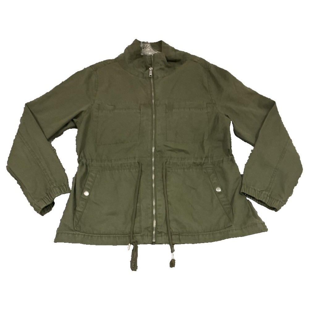 Old Navy Field Jacket Size L Olive Green Military Style Utility Chore Barn Coat